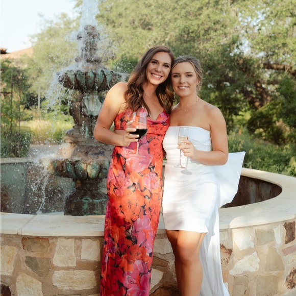 Revolve Bridal Nookie Adore 2Way Dress Worn 1x White Rehearsal Dinner Reception - Picture 5 of 6